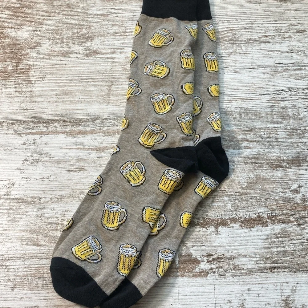 Novelty Beer Socks Size 8-10 Womens Fun Party